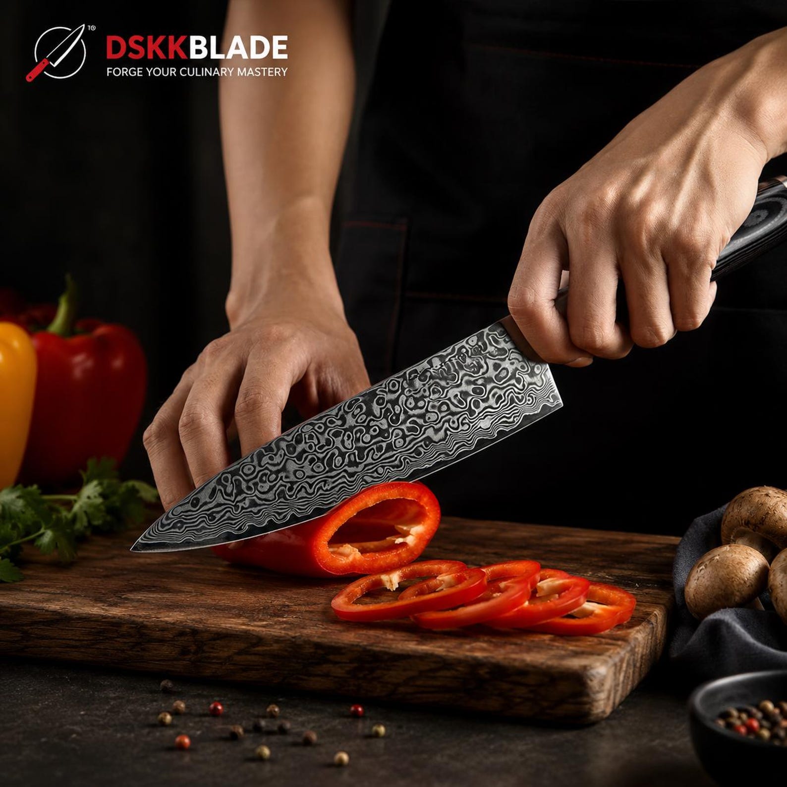 5 PCS Damascus Knife Set | 67 Layer Steel Chef Knives with Pakka Wood Handle | Japanese Style Kitchen | Professional Cookware Gift