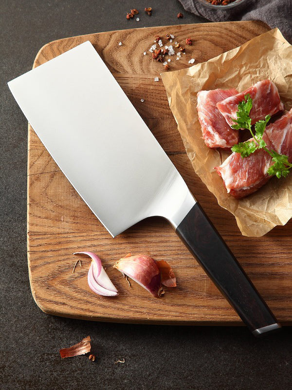 Blade Elite Series 6.5 inch German Steel Cleaver Knife With Nature Ebony Wood Handle