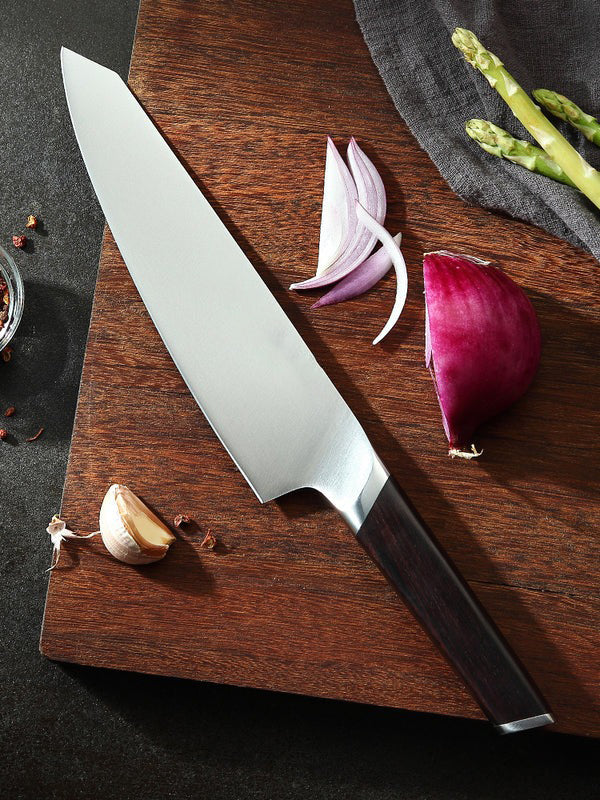 Blade Elite Series 8 inch German Steel Chef Knife With Nature Ebony Wood Handle