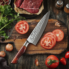 DSKK 30R: High-End Kitchen Chef Knife with Natural Rosewood Handle