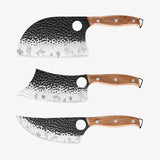 3 Pc Hand Forged Serbian Butcher Knife Set
