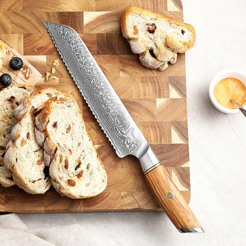 Blaze Series 8.5 Inch Damascus Steel Bread Knife