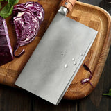 YM3L 8 Inch Cleaver Knife, 3 Layers 440C Composite Steel Having Padauk Wood Handle
