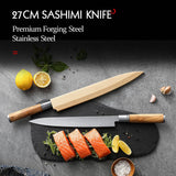 DSKK 270 Sashimi Knife+ Wooden Sheath, Having Nature Olive Wood Handle