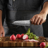 Black Wolf Series 5.5 Inch Damascus Steel Santoku Knife