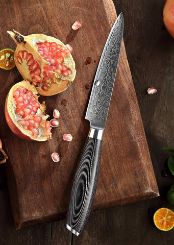 Benchmark Series 5 Inch Damascus Steel Utility Knife