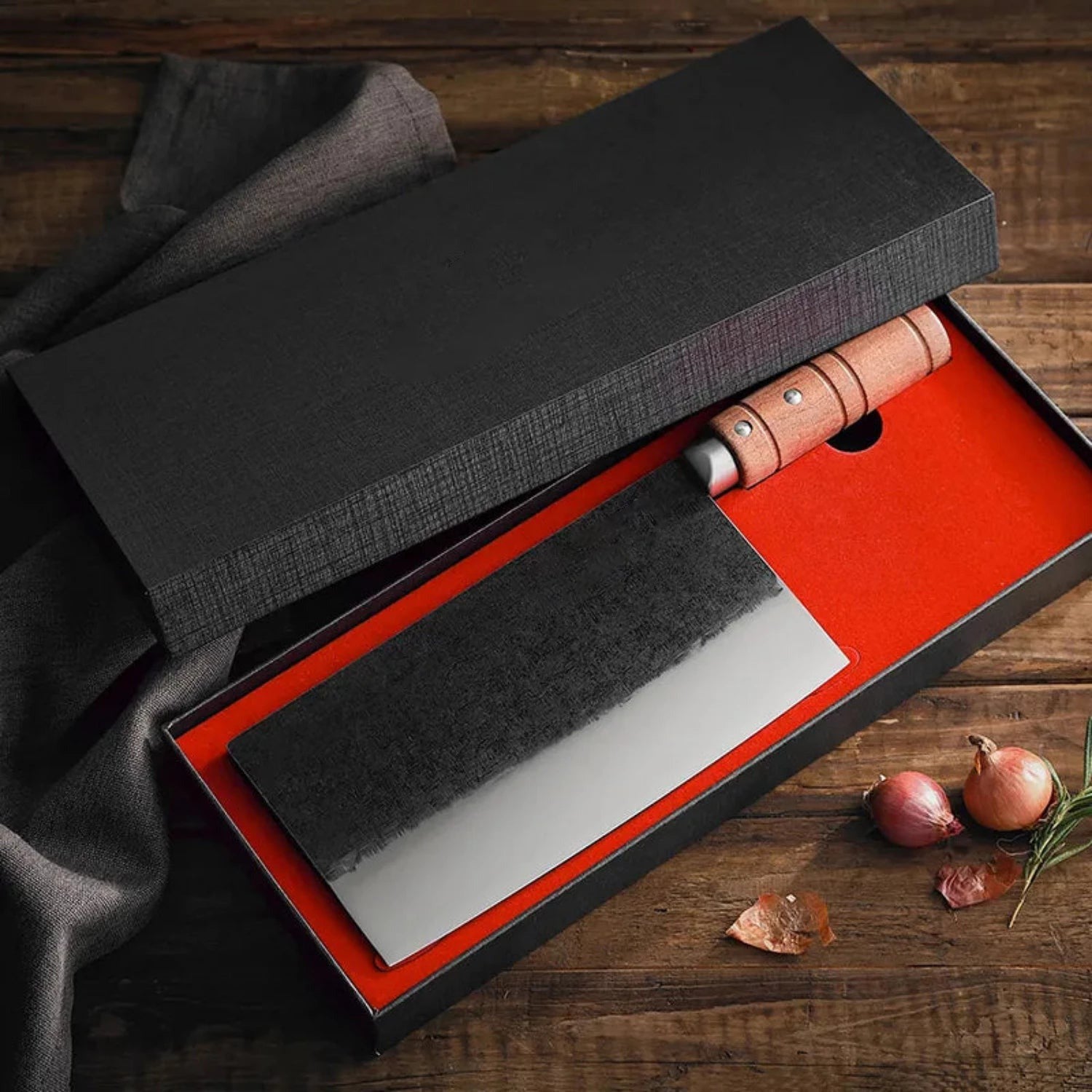 YMSL 8 Inch Cleaver Knife, Having Padauk Wood Handle