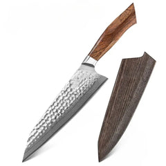 SRS13 8 Inch Chef Knife, Original Japan 49 Layers SRS13 Damascus Steel Having North America Desert Ironwood Handle