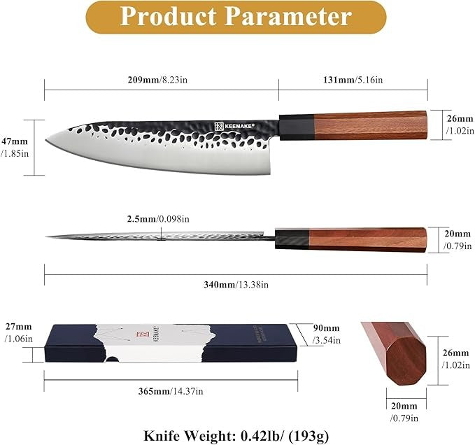 Hand Forged Kitchen Gyuto Chef Knife