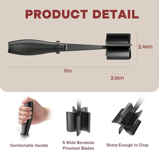 1pc Handheld Kitchen Meat Chopper And Masher