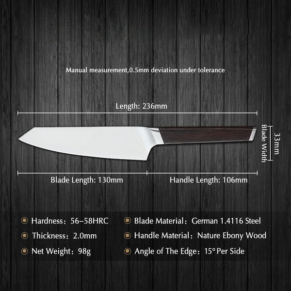 Blade Elite Series 5 inch German Steel Utility Knife With Wood Handle