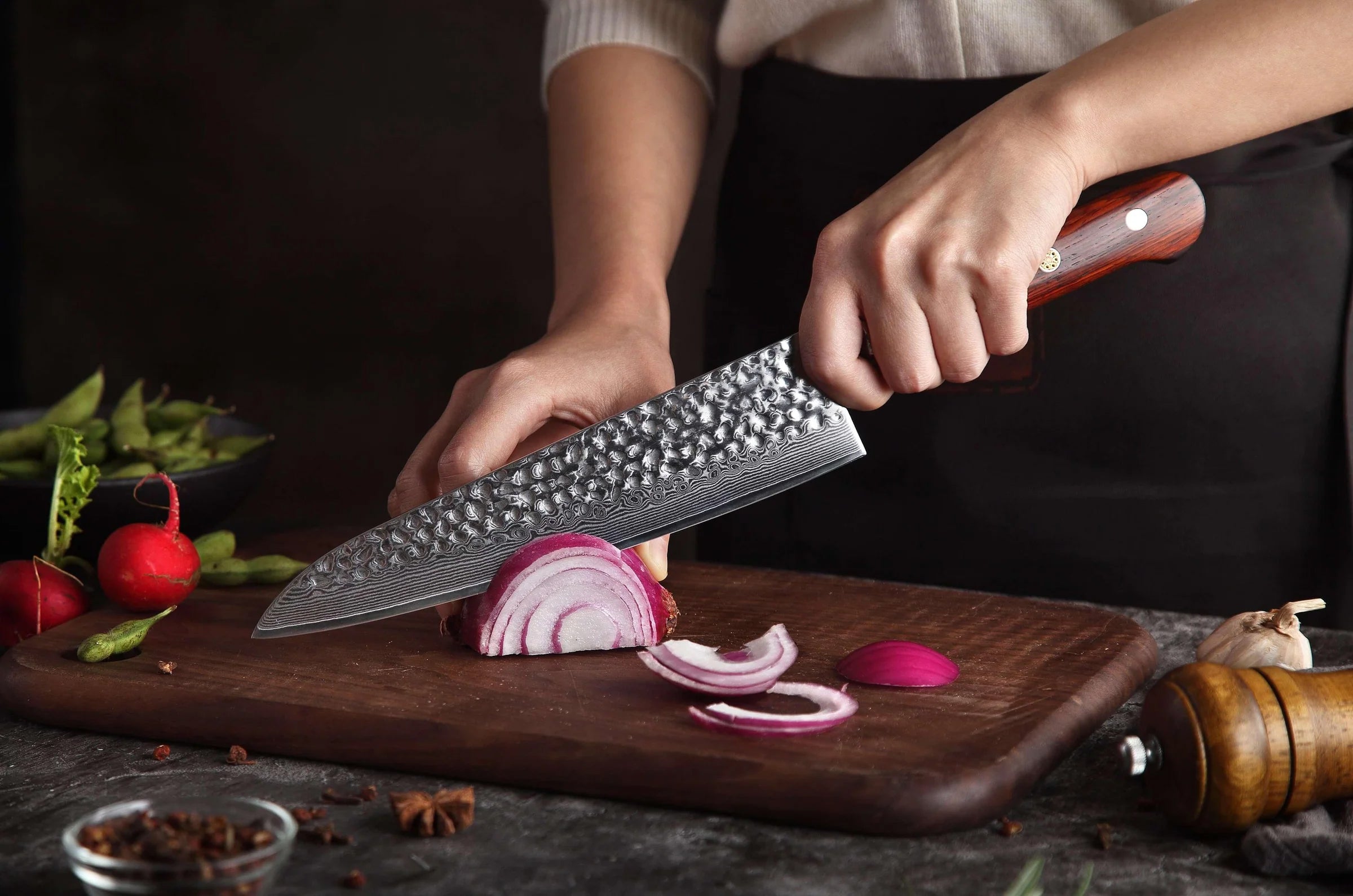 Batonnet Series 8 inch Damascus Steel Chef Knife