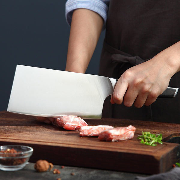 Blade Elite Series 6.5 inch German Steel Cleaver Knife With Nature Ebony Wood Handle