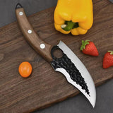 Handmade Forged Chef Knife Set – 3 Pcs High Carbon Steel with Leather Sheaths