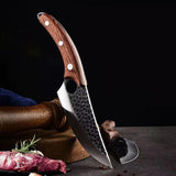 Handmade Forged Chef Knife Set – 3 Pcs High Carbon Steel with Leather Sheaths