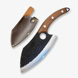 Hand Forged Chef Knife With Leather Sheath