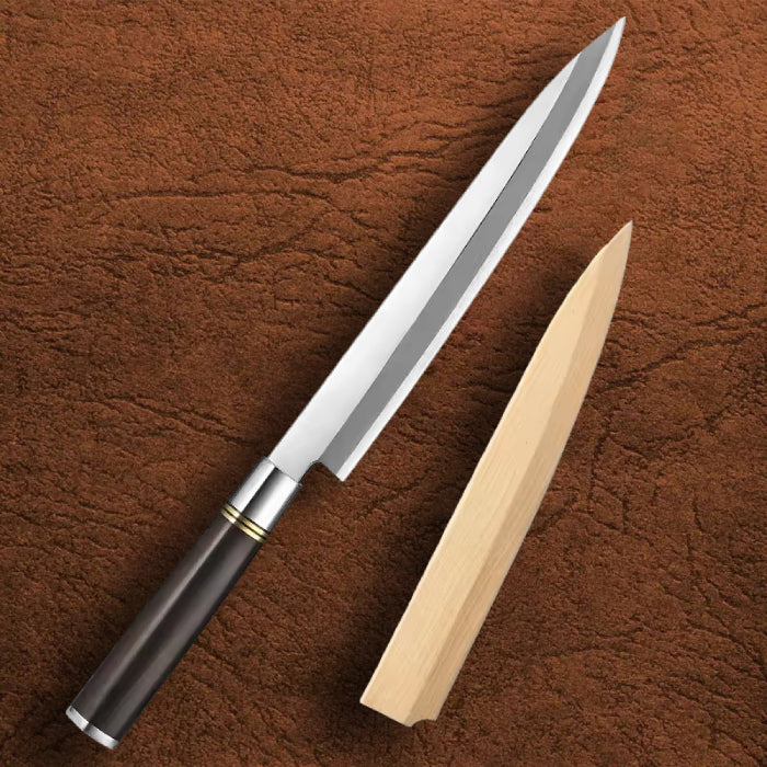 DSKK 240 Sashimi Knife + Wooden Sheath, Having Ebony Handle