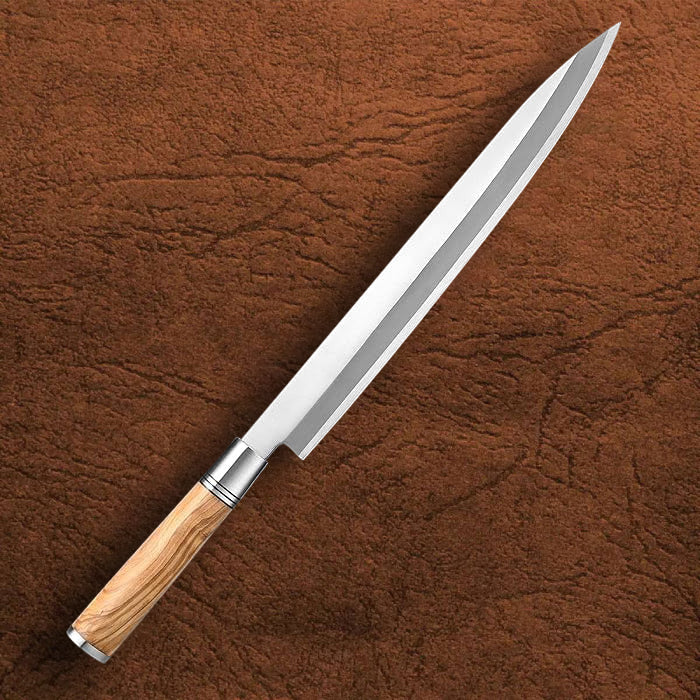 DSKK 300 Sashimi Knife+ Wooden Sheath, Having Nature Olive Wood Handle