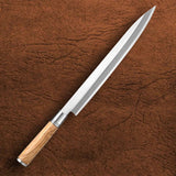DSKK 300 Sashimi Knife+ Wooden Sheath, Having Nature Olive Wood Handle