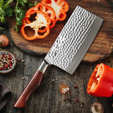 B30R 7 Inch Cleaver Knife, 73 Layers Damascus Steel With Powder Steel Having Nature Rosewood