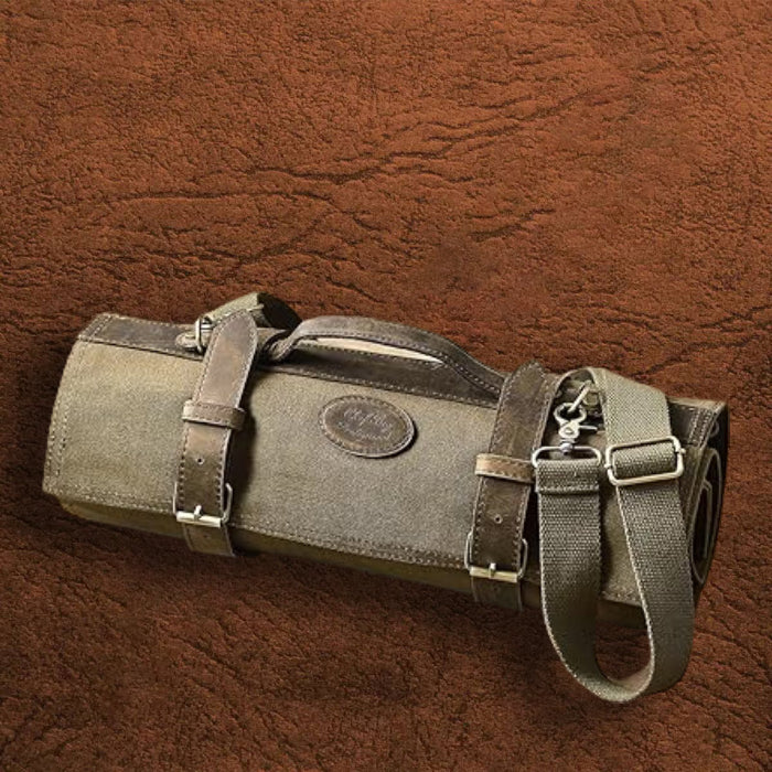 Green Chef Bag Having Thicked Canvas And Full Grain Leather