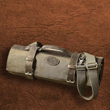Green Chef Bag Having Thicked Canvas And Full Grain Leather