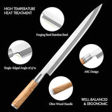 DSKK 300 Sashimi Knife+ Wooden Sheath, Having Nature Olive Wood Handle
