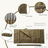 Green Chef Bag Having Thicked Canvas And Full Grain Leather