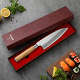 DSKK 180 Deba Knife+ Wooden Sheath, Having Nature Olive Wood Handle