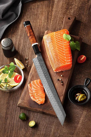 Frostflare Serires Handmade Damascus Steel Sashimi / Yanagi Knife