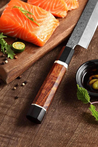 Frostflare Serires Handmade Damascus Steel Sashimi / Yanagi Knife