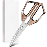 Best Quality Hezhen Damascus Kitchen Scissors  Bronzing Aluminium Alloy