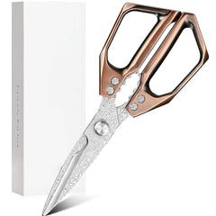 Best Quality Hezhen Damascus Kitchen Scissors  Bronzing Aluminium Alloy