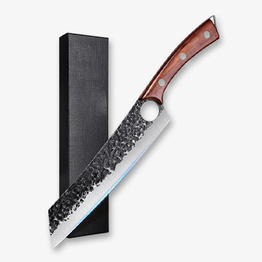 Hand Forged Purple Dragon Chef Cleaver Knife for Meat & Vegetable