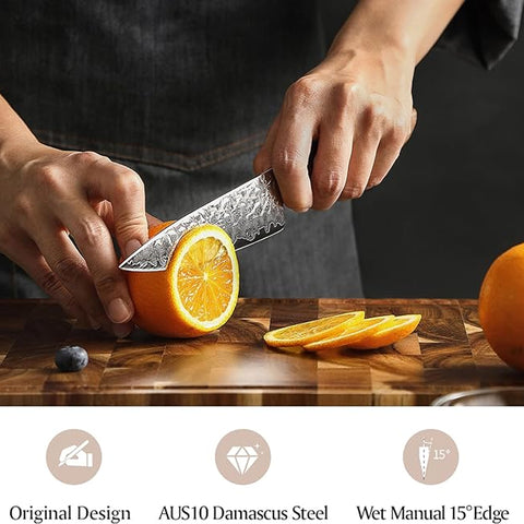 Bold Dynasty Series 5 Inch Damascus Steel Utility Knife