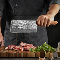 Black Wolf Series 6.9 Inch Damascus Steel Chopper Knife