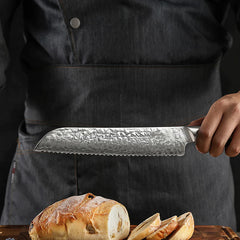 Black Wolf Series 8 Inch Damascus Steel Bread Knife