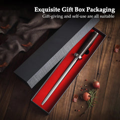 B1Z 9 inch Diamond Rod Quality Knife Sharpner with Nature ebony Wood