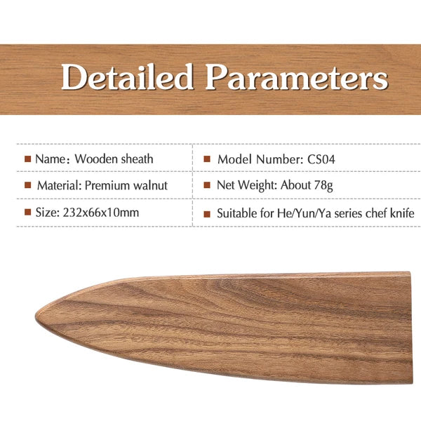 Custom Magnetic Wooden Sheath For Chef Knife