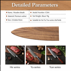 Custom Magnetic Wooden Sheath For Chef Knife