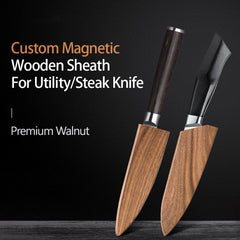 WYO2 Utility/Steak Knife Wooden Sheath (B1/B2/B9/B20/) Walnut Wood