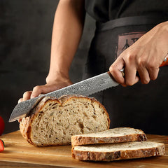 Bold Radiance Series 9 inch Damascus Steel Bread Knife