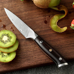 B13S 3.5 Inch Paring Knife, German 1.4116 Steel, Having Nature Ebony Wood Handle
