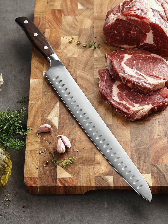 Bias Cut Series 12 Inch Granton German Steel Carving Knife