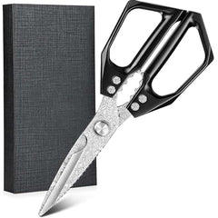 Best Quality Damascus Kitchen Scissors Black Aluminium Alloy