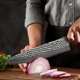 Bravo Series 10 Inch Damascus Steel Chef Knife With Desert Iron Wood Handle