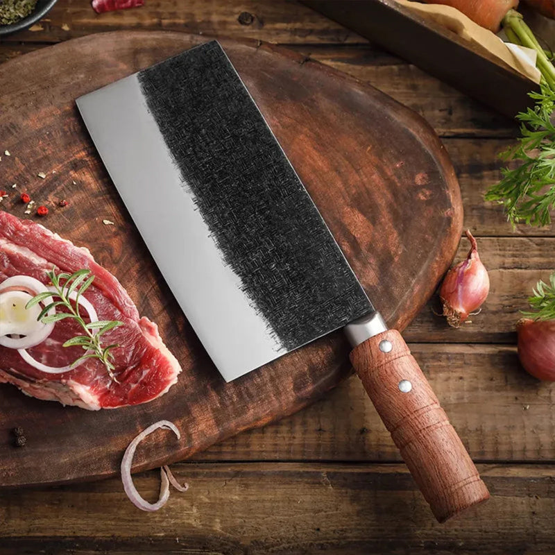 YMSL 7 Inch Cleaver Knife, 7Cr17MoV Having Padauk Wood Handle