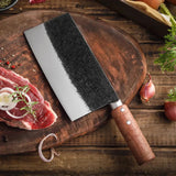 YMSL 7 Inch Cleaver Knife, 7Cr17MoV Having Padauk Wood Handle