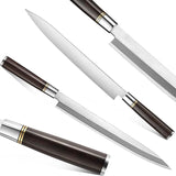 DSKK 300 Sashimi Knife+ Wooden Sheath, 7Cr17MoV Having Ebony Handle