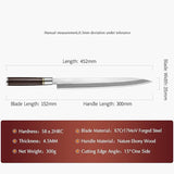 DSKK 300 Sashimi Knife+ Wooden Sheath, 7Cr17MoV Having Ebony Handle